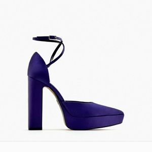 Zara Purple platform block heel